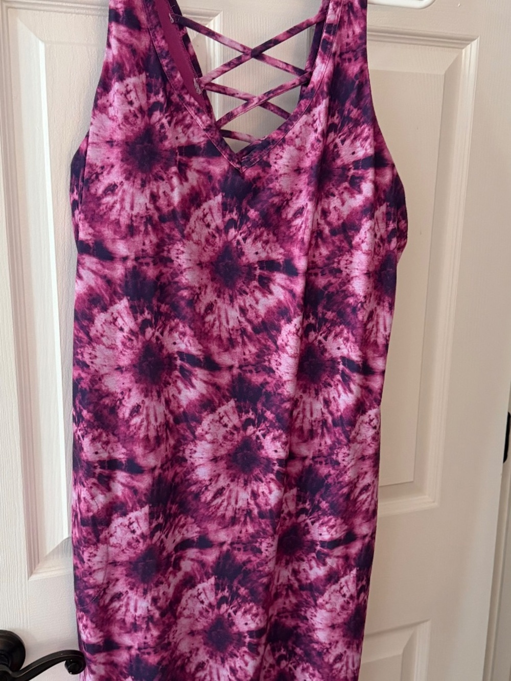 Zeroxposur women’s tie dye print dress, size XL, built-in support and POCKETS!